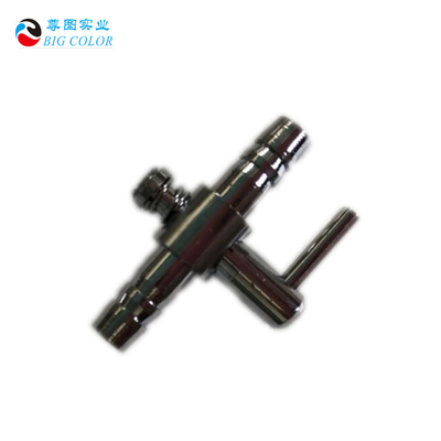 3 Ways Metal Cleaning Valve Connector for Solvent and Water Based Ink in Inkjet Printers