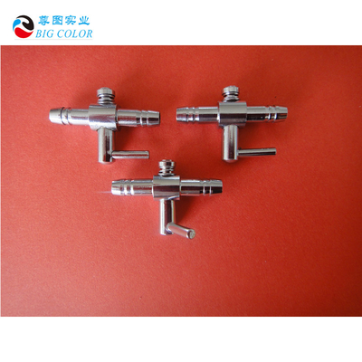 3 Ways Metal Cleaning Valve Connector for Solvent and Water Based Ink in Inkjet Printers